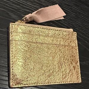 J CREW Gold Card Holder and Zipper Pouch